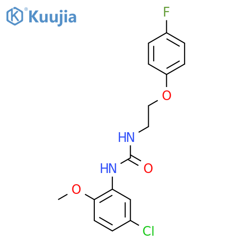 3-(5-chloro-2-methoxyphenyl)-1-2-(4-fluorophenoxy)ethylurea structure
