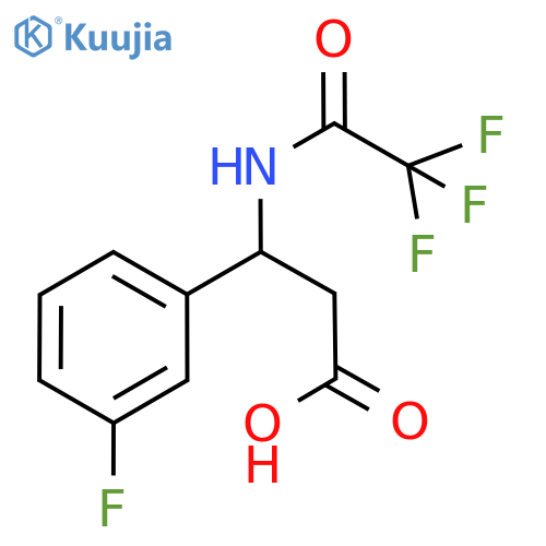 3-(3-fluorophenyl)-3-(trifluoroacetamido)propanoic acid structure
