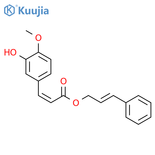 2-Propenoic acid, 3-(3-hydroxy-4-methoxyphenyl)-,(2E)-3-phenyl-2-propenyl ester, (2Z)- structure