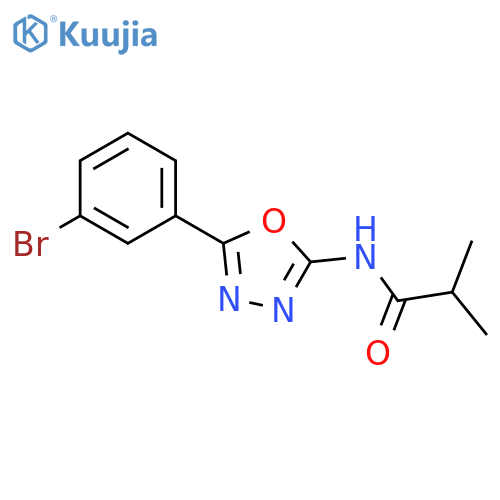 N-5-(3-bromophenyl)-1,3,4-oxadiazol-2-yl-2-methylpropanamide structure
