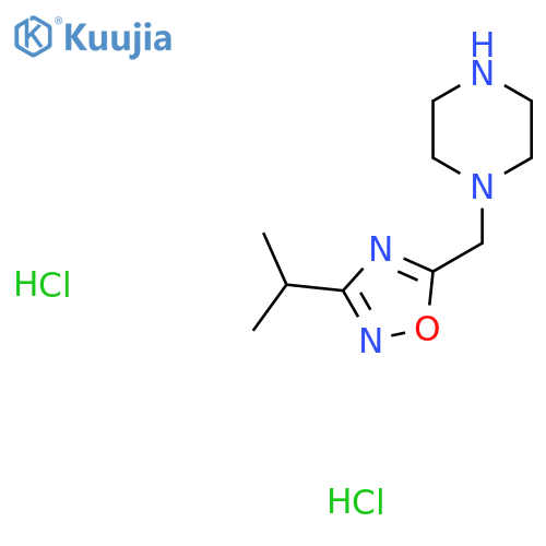 1-{[3-(propan-2-yl)-1,2,4-oxadiazol-5-yl]methyl}piperazine dihydrochloride structure