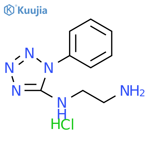 N1-(1-phenyl-1H-1,2,3,4-tetrazol-5-yl)ethane-1,2-diamine hydrochloride structure
