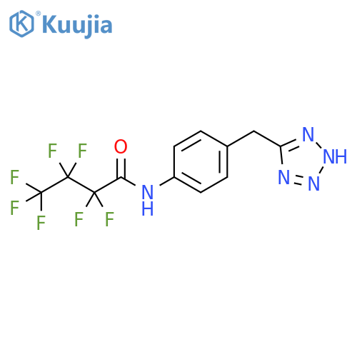 Butanamide,2,2,3,3,4,4,4-heptafluoro-N-[4-(1H-tetrazol-5-ylmethyl)phenyl]- structure