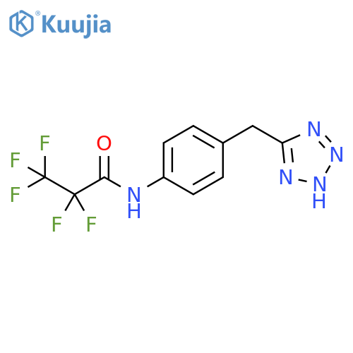 Propanamide,2,2,3,3,3-pentafluoro-N-[4-(1H-tetrazol-5-ylmethyl)phenyl]- structure