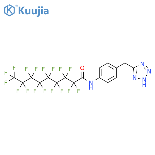 Nonanamide,2,2,3,3,4,4,5,5,6,6,7,7,8,8,9,9,9-heptadecafluoro-N-[4-(1H-tetrazol-5-ylmethyl)phenyl]- structure