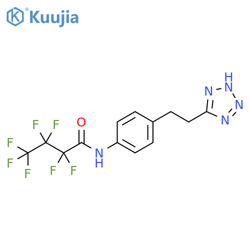 Butanamide,2,2,3,3,4,4,4-heptafluoro-N-[4-[2-(1H-tetrazol-5-yl)ethyl]phenyl]- structure