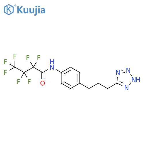 Butanamide,2,2,3,3,4,4,4-heptafluoro-N-[4-[3-(1H-tetrazol-5-yl)propyl]phenyl]- structure