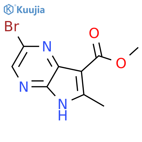 Methyl 2-bromo-6-methyl-5H-pyrrolo[2,3-b]pyrazine-7-carboxylate structure