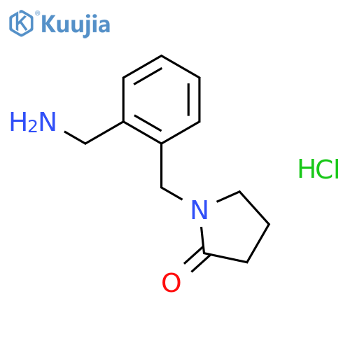 1-{[2-(aminomethyl)phenyl]methyl}pyrrolidin-2-one hydrochloride structure