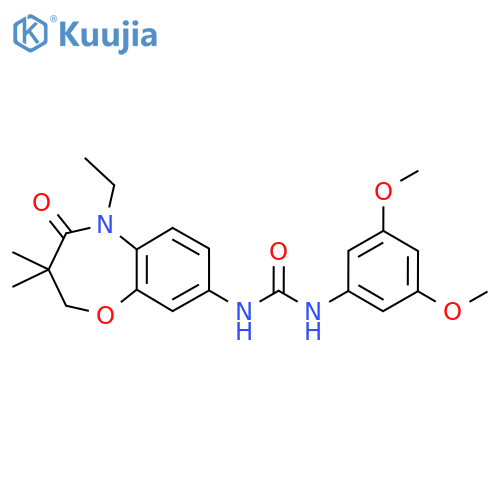 1-(3,5-dimethoxyphenyl)-3-(5-ethyl-3,3-dimethyl-4-oxo-2,3,4,5-tetrahydro-1,5-benzoxazepin-8-yl)urea structure