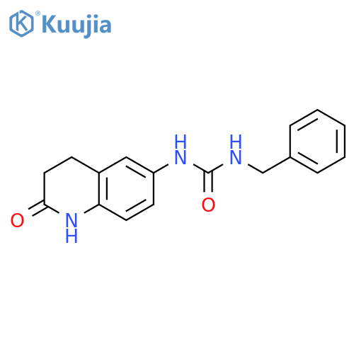 1-benzyl-3-(2-oxo-1,2,3,4-tetrahydroquinolin-6-yl)urea structure