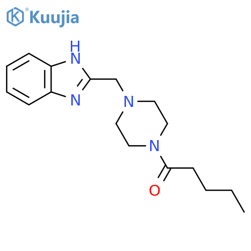1-{4-(1H-1,3-benzodiazol-2-yl)methylpiperazin-1-yl}pentan-1-one structure