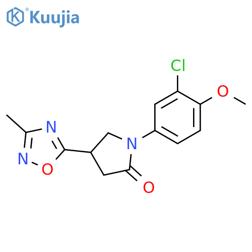 1-(3-chloro-4-methoxyphenyl)-4-(3-methyl-1,2,4-oxadiazol-5-yl)pyrrolidin-2-one structure