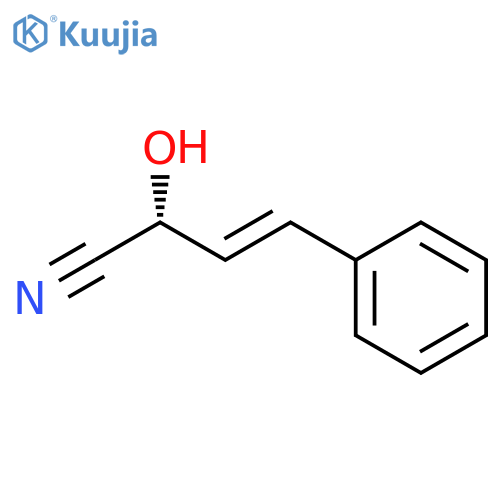 3-Butenenitrile, 2-hydroxy-4-phenyl-, (2R,3E)- structure