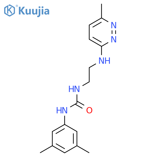 1-(3,5-dimethylphenyl)-3-{2-(6-methylpyridazin-3-yl)aminoethyl}urea structure