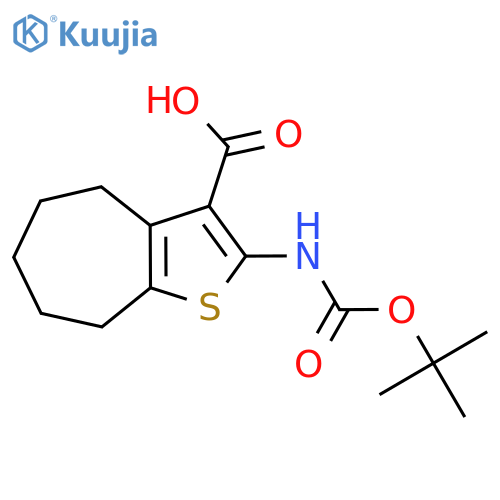 2-{[(tert-butoxy)carbonyl]amino}-4H,5H,6H,7H,8H-cyclohepta[b]thiophene-3-carboxylic acid structure