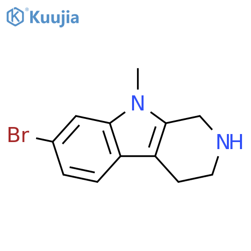 7-bromo-9-methyl-1H,2H,3H,4H,9H-pyrido3,4-bindole structure