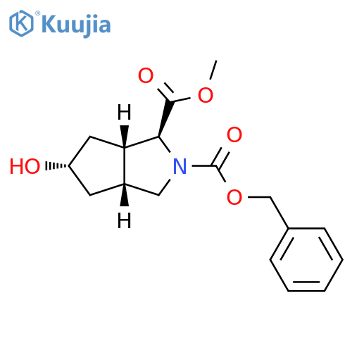 O2-benzyl O3-methyl (3s)-5-hydroxy-3,3a,4,5,6,6a-hexahydro-1h-cyc Lopenta[c]pyrrole-2,3-dicarboxylate structure