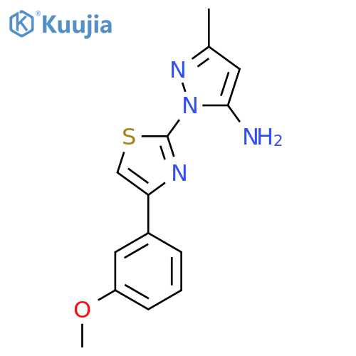 1-[4-(3-Methoxyphenyl)-1,3-thiazol-2-yl]-3-methyl-1H-pyrazol-5-amine structure