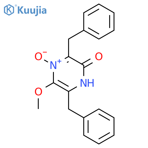 2(1H)-Pyrazinone,5-methoxy-3,6-bis(phenylmethyl)-, 4-oxide structure