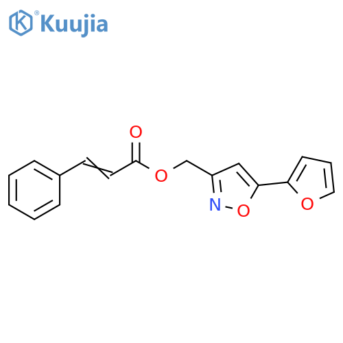 5-(furan-2-yl)-1,2-oxazol-3-ylmethyl (2Z)-3-phenylprop-2-enoate structure