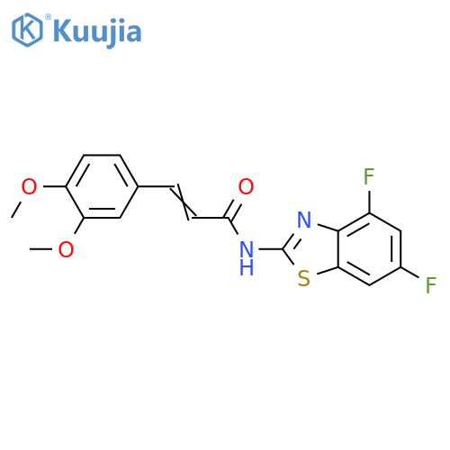 (2E)-N-(4,6-difluoro-1,3-benzothiazol-2-yl)-3-(3,4-dimethoxyphenyl)prop-2-enamide structure