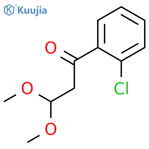 1-(2-chlorophenyl)-3,3-dimethoxypropan-1-one structure