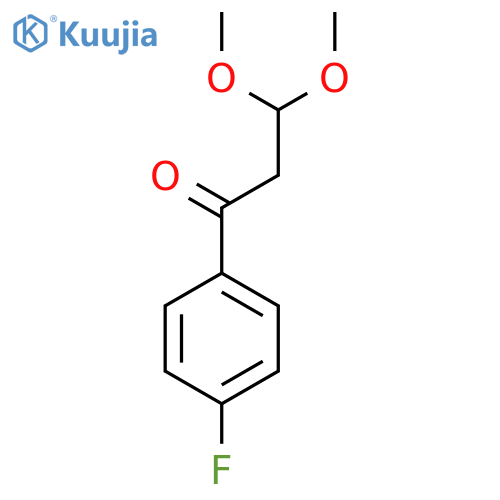 1-(4-fluorophenyl)-3,3-dimethoxypropan-1-one structure