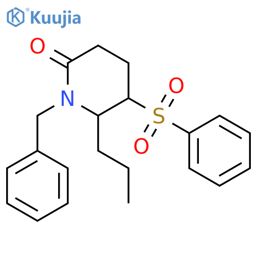 2-Piperidinone, 1-(phenylmethyl)-5-(phenylsulfonyl)-6-propyl- structure