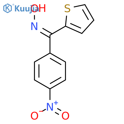 (E)-(4-Nitrophenyl)(2-thienyl)methanone oxime structure