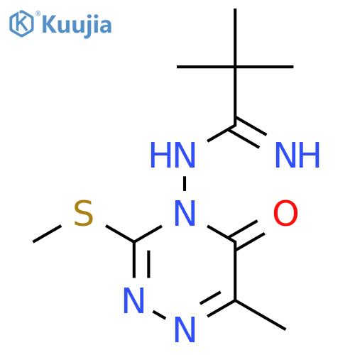 1,2,4-Triazin-5(4H)-one,4-[[(1,1-dimethylethyl)carbonimidoyl]amino]-6-methyl-3-(methylthio)- structure