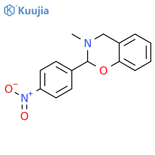 2H-1,3-Benzoxazine, 3,4-dihydro-3-methyl-2-(4-nitrophenyl)- structure