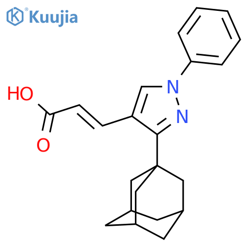 (2E)-3-3-(1-Adamantyl)-1-phenyl-1H-pyrazol-4-yl-acrylic acid structure