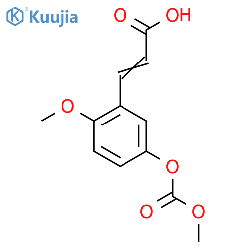 (2E)-3-{2-Methoxy-5-(methoxycarbonyl)oxyphenyl}acrylic acid structure