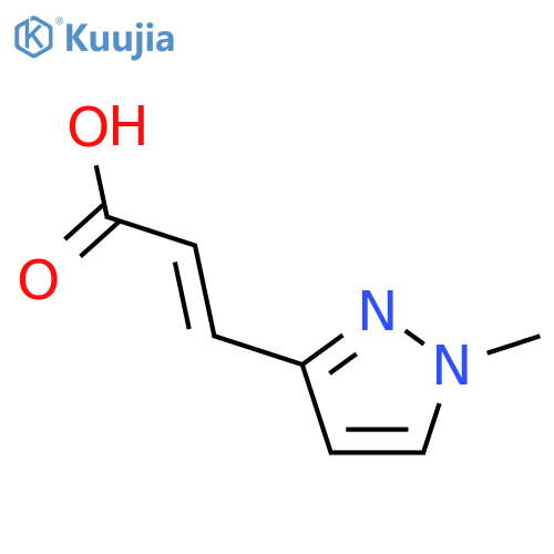 (2E)-3-(1-methyl-1H-pyrazol-3-yl)acrylic acid structure