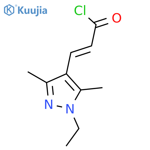 (2E)-3-(1-Ethyl-3,5-dimethyl-1H-pyrazol-4-yl)-acryloyl chloride structure