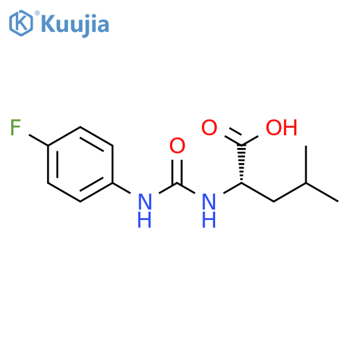 (S)-2-(3-(4-fluorophenyl)ureido)-4-methylpentanoic acid structure
