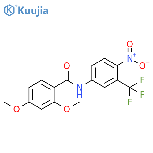 2,4-dimethoxy-N-[4-nitro-3-(trifluoromethyl)phenyl]benzamide structure