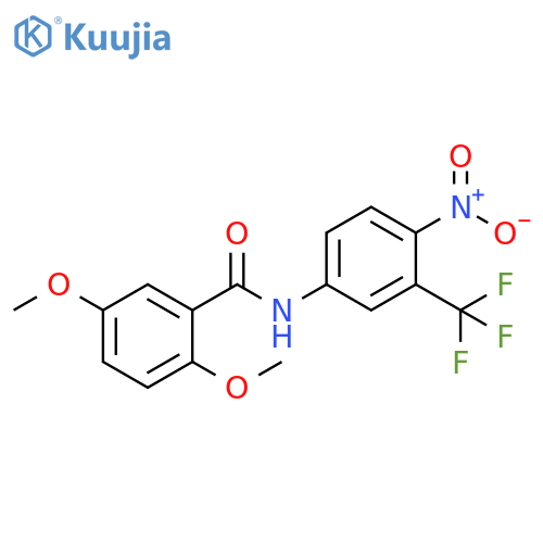 2,5-dimethoxy-N-[4-nitro-3-(trifluoromethyl)phenyl]benzamide structure