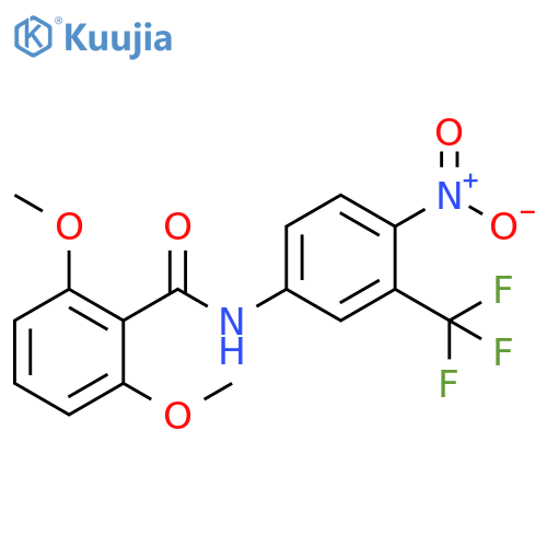 2,6-dimethoxy-N-[4-nitro-3-(trifluoromethyl)phenyl]benzamide structure