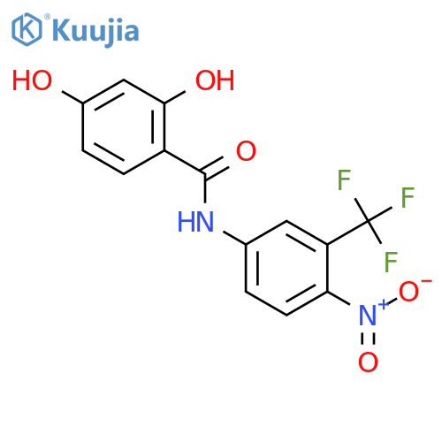 Benzamide, 2,4-dihydroxy-N-[4-nitro-3-(trifluoromethyl)phenyl]- structure