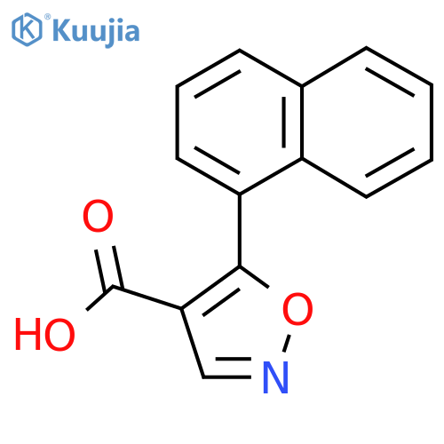 5-(naphthalen-1-yl)-1,2-oxazole-4-carboxylic acid structure