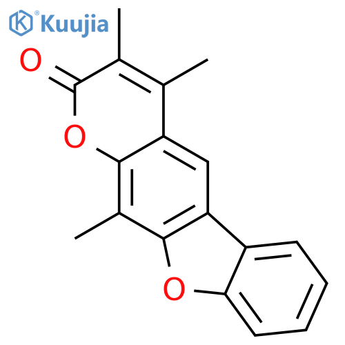 2H-Benzofuro[3,2-g]-1-benzopyran-2-one, 3,4,11-trimethyl- structure