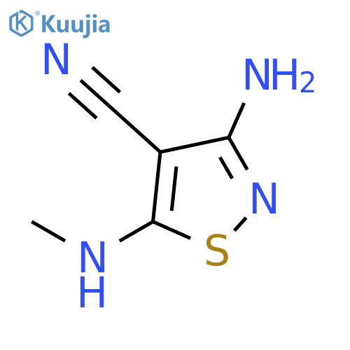 4-Isothiazolecarbonitrile,3-amino-5-(methylamino)- structure