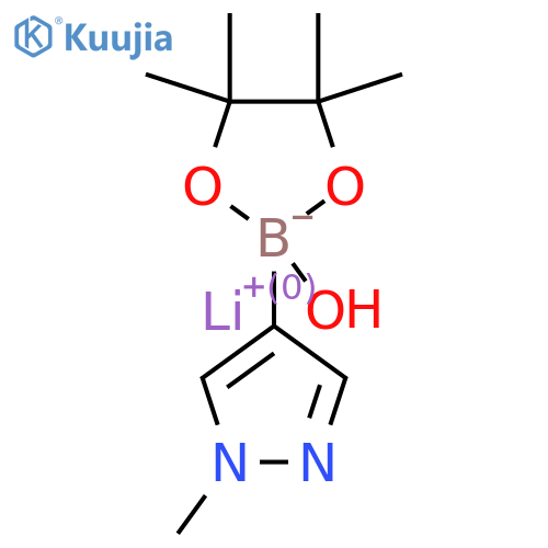 lithium;4-(2-hydroxy-4,4,5,5-tetramethyl-1,3-dioxa-2-boranuidacyclopent-2-yl)-1-methyl-pyrazole structure