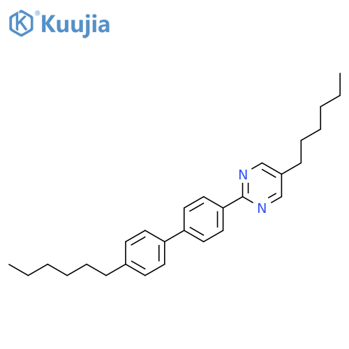 Pyrimidine, 5-hexyl-2-(4'-hexyl[1,1'-biphenyl]-4-yl)- structure