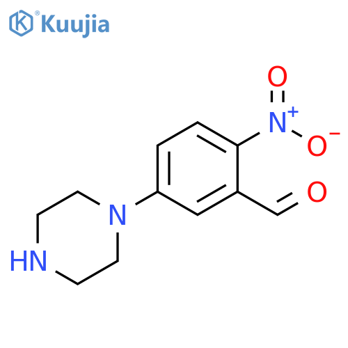 2-nitro-5-(1-piperazinyl)-Benzaldehyde structure