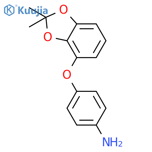 Benzenamine, 4-[(2,2-dimethyl-1,3-benzodioxol-4-yl)oxy]- structure