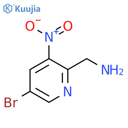 (5-bromo-3-nitro-2-pyridyl)methanamine structure