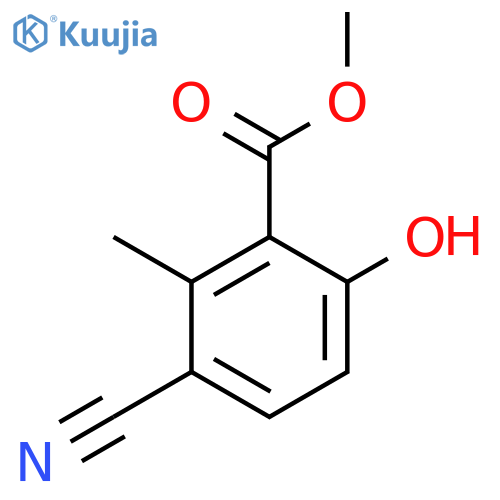 2-Methyl-3-cyano-6-hydroxybenzoic acid methyl ester structure